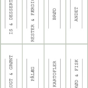 labels i vandafvisende folie til organisering i køleskab og fryser | Etikette til mærkning af madvarer i fryseren.