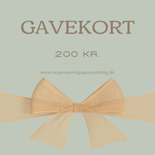 gavekort til organisering og oprydning