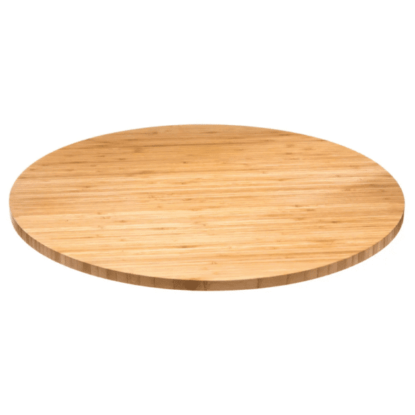 Rund Lazy Susan drejefad i bæredygtigt bambus med 360 graders rotation, Ø 50 cm – ideel til servering af tapas, snacks, krydderier og olier i køkken og på spisebord.