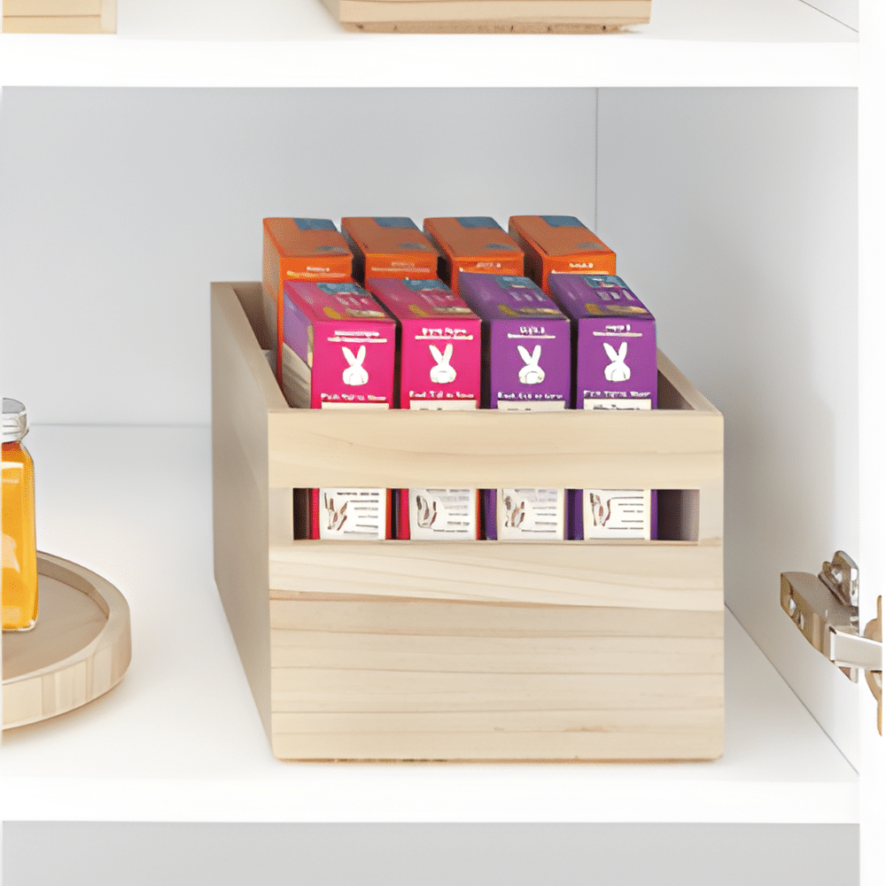 Letvægtskasse i træ | "Letvægts trækasse stor – elegant opbevaring i træ til hjemmet"