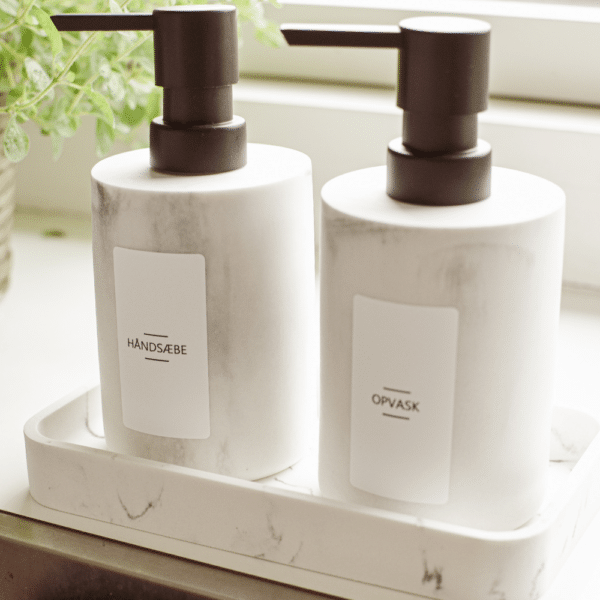 Sæbedispenser - 500 ml. | Hvid resin