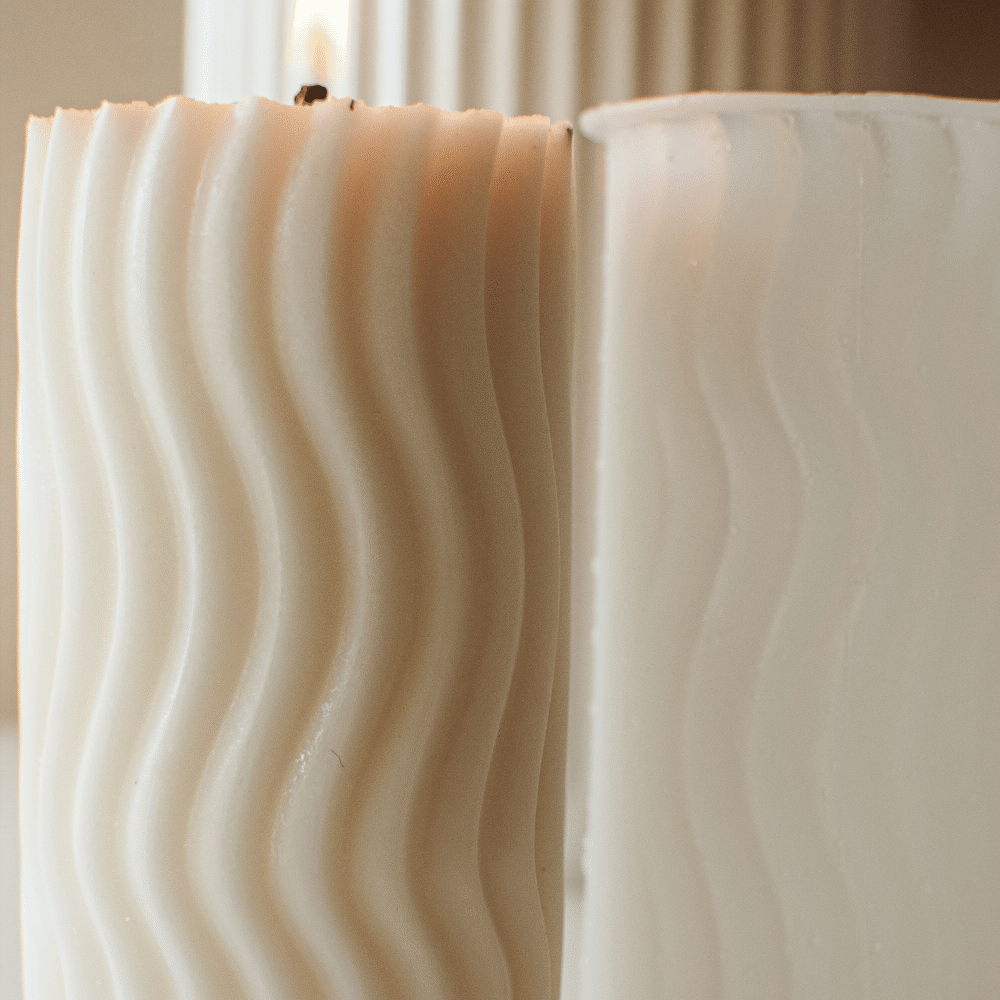 Søjleformede støbeform med bølger til at lave lys | Søjleformede støbeform til at lave lys.