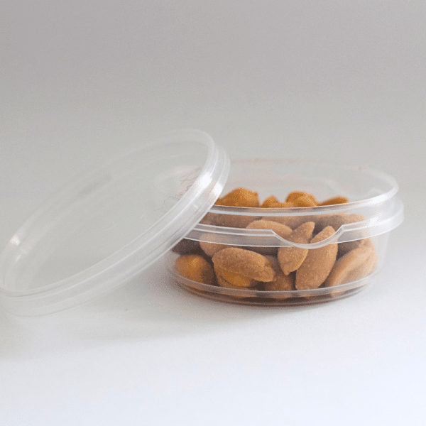 condibøtte 50 ml. plastbøtte til ketchup. Bøtte til dressing. Bøtte til madpakken